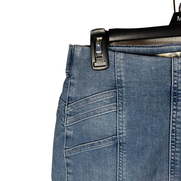 Free People Size 25 Feel Alright Skinny Jeans Stretch Pull On Denim Light Blue - Picture 3 of 8